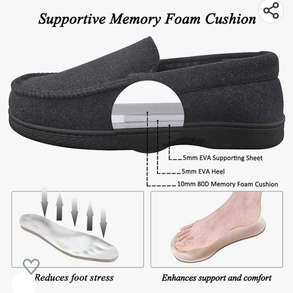 NWT Men's Memory FoaM Slipper - Picture 4 of 7